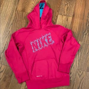 Nike dark pink hoodie.